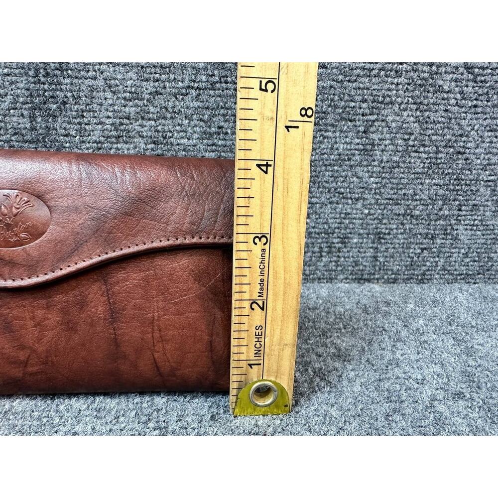 Buxton Genuine Leather Women's Wallet Brown Clutch Kiss Lock - Picture 10 of 14